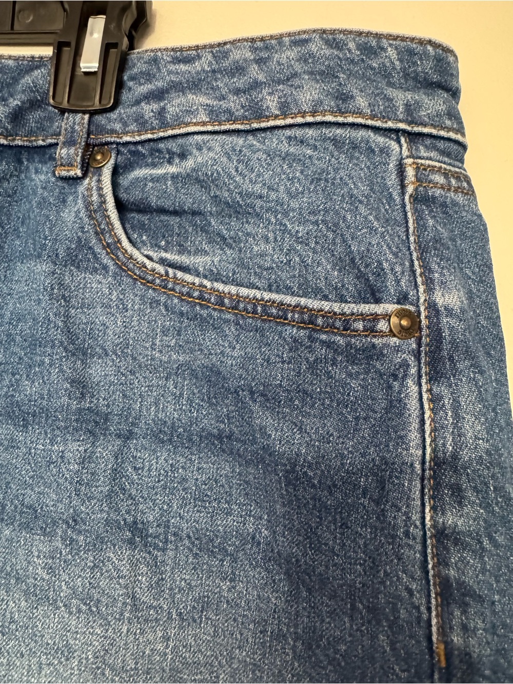 Classic Blue Denim Skirt - Casual A-Line Women’s Skirt - Picture 5 of 9